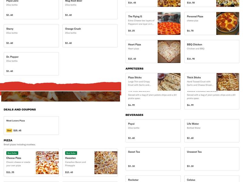 Broken Arrow Pizza Co. Menu