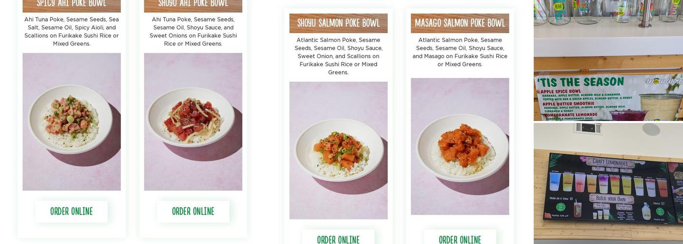 Wow Wow Lemonade Greenhouse Menu