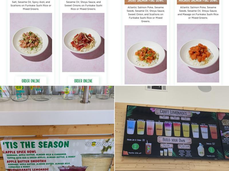 Wow Wow Lemonade Greenhouse Menu