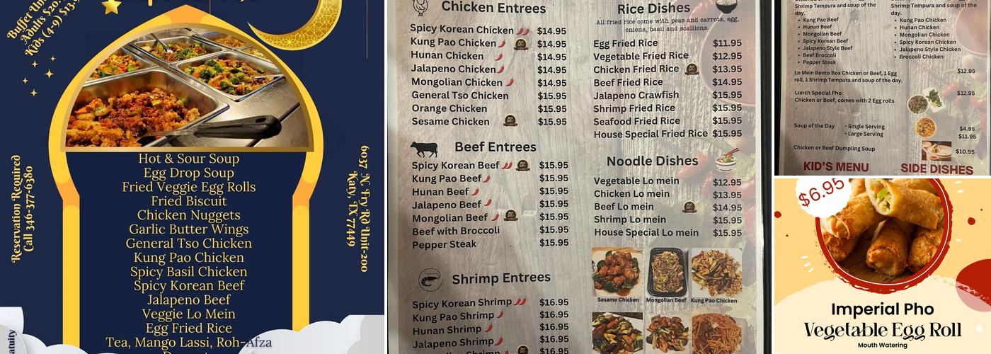 Imperial Pho Menu