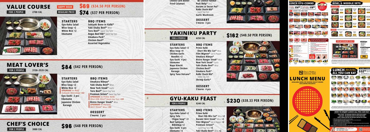 Gyu-Kaku Japanese BBQ Menu
