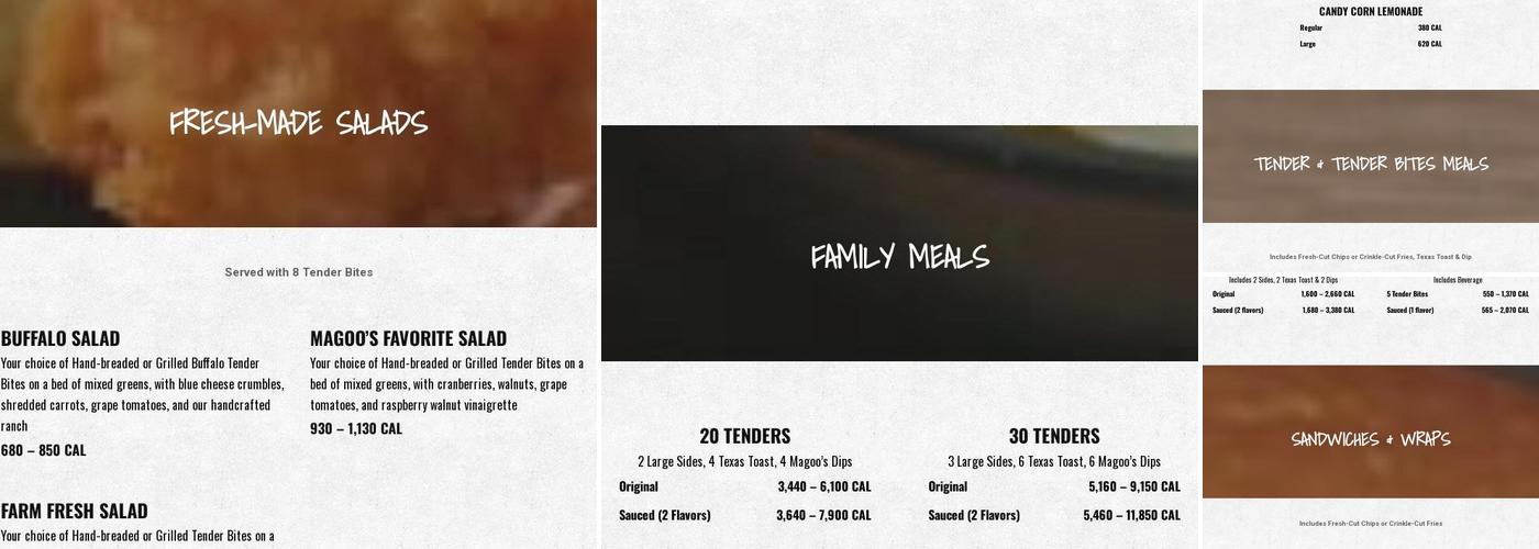 Huey Magoo's Chicken Tenders - Downtown Orlando Menu