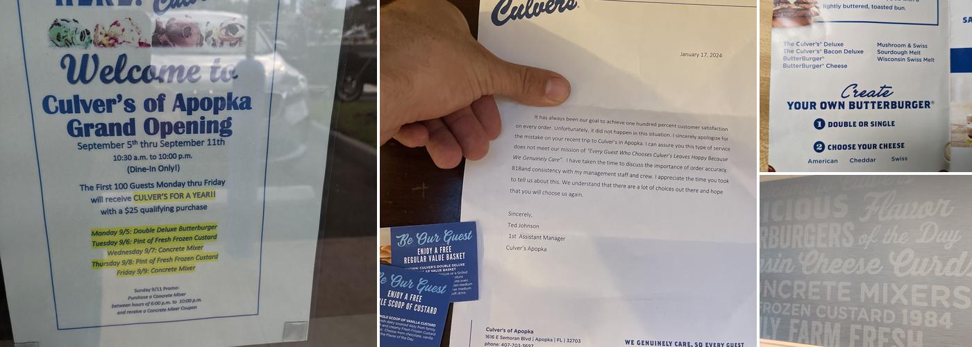 Culver’s Menu