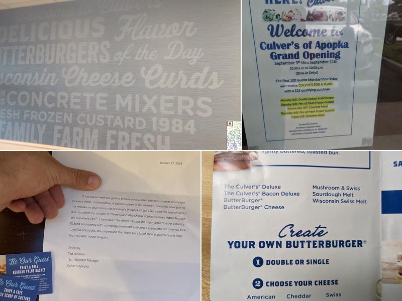 Culver’s Menu