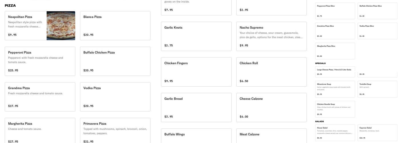 Fire Burritos & Pizza Menu