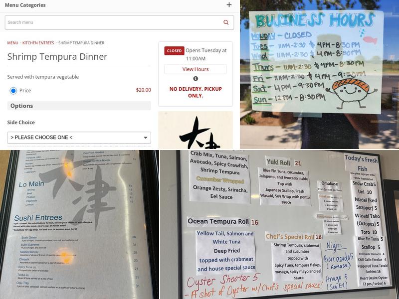 Otsu Asian Bistro & Sushi Bar Menu