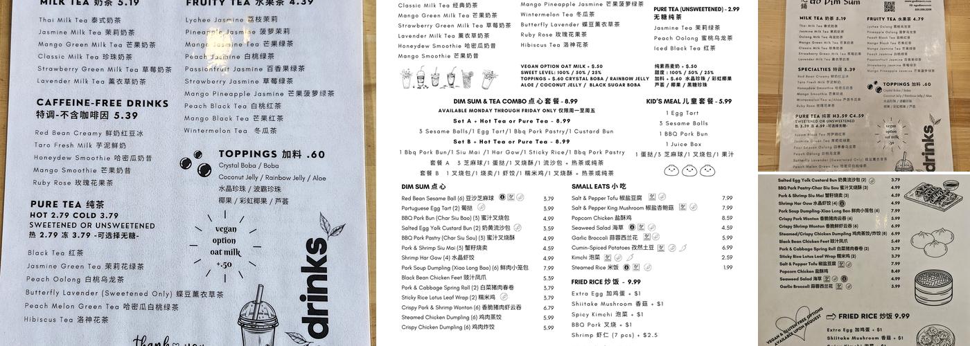 Go Dim Sum Menu