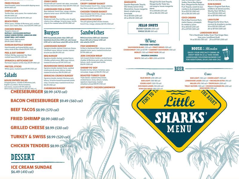 Paradise Beach Cantina Menu