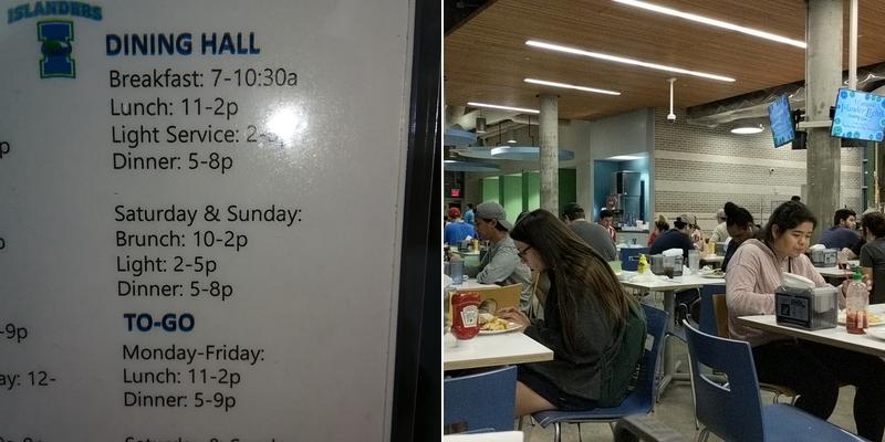 Islander Dining Hall Menu