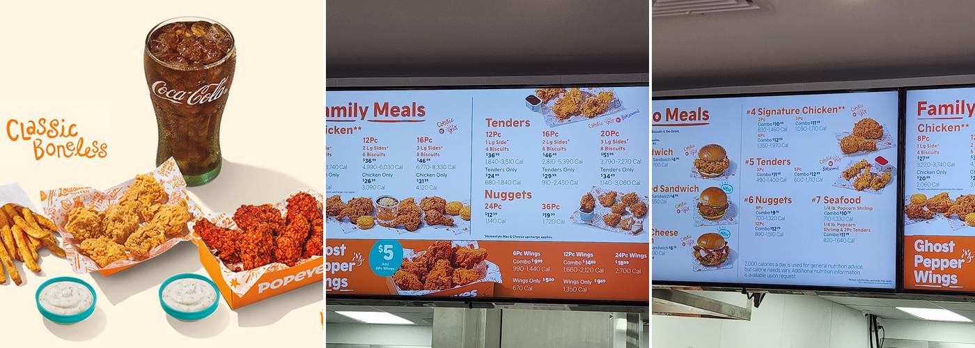 Popeyes Louisiana Kitchen Menu