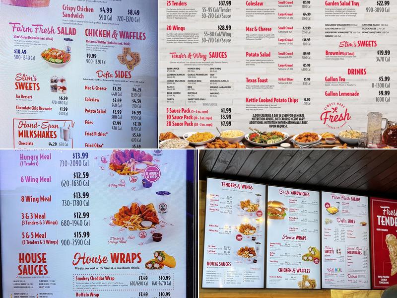 Slim Chickens Menu