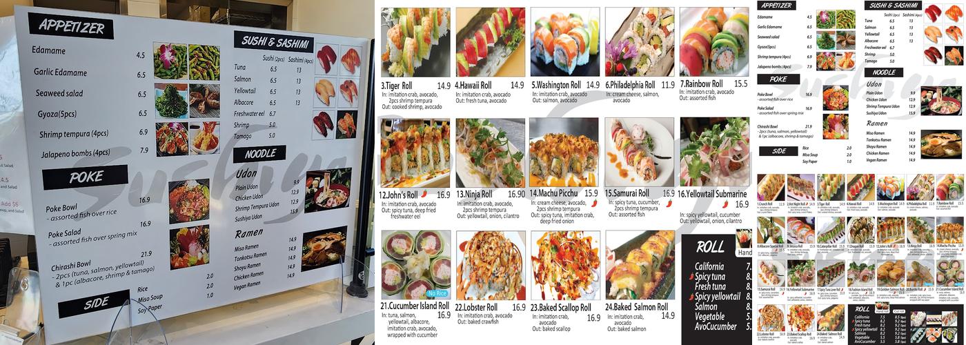 SUSHIYA Menu