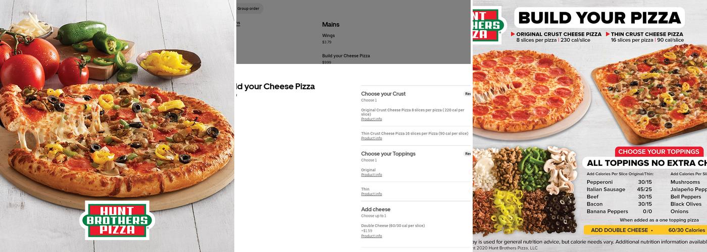 Hunt Brothers Pizza Menu