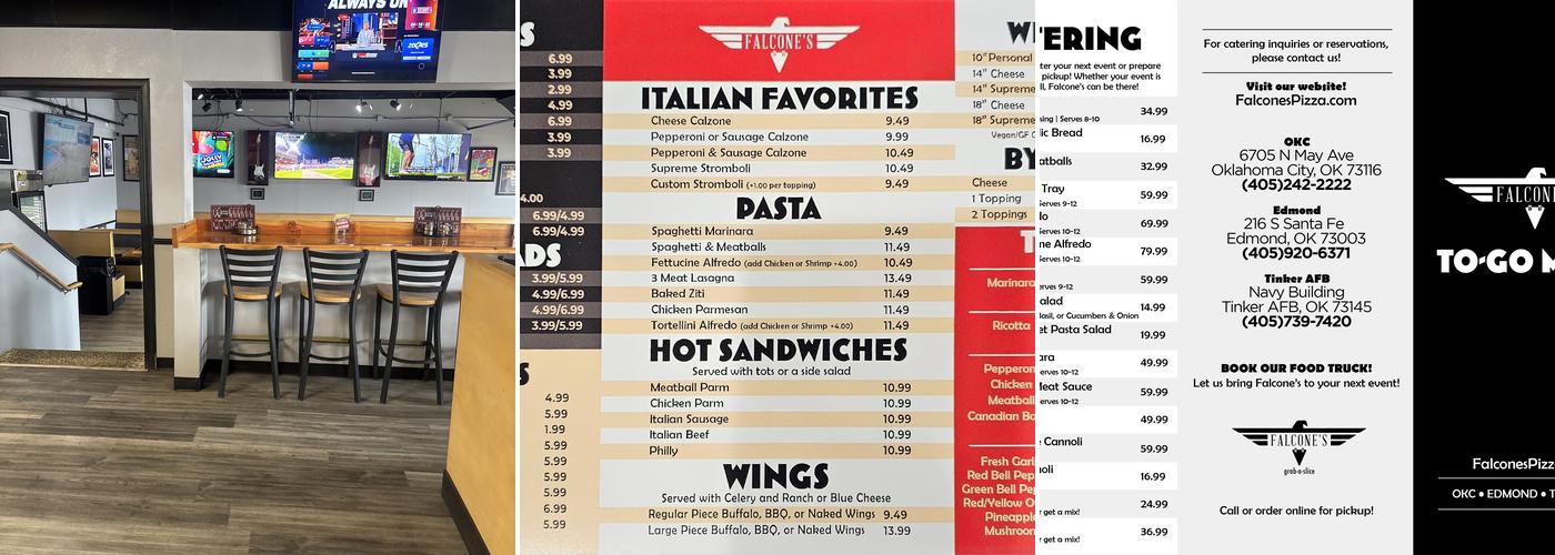 Falcone's Pizza Menu