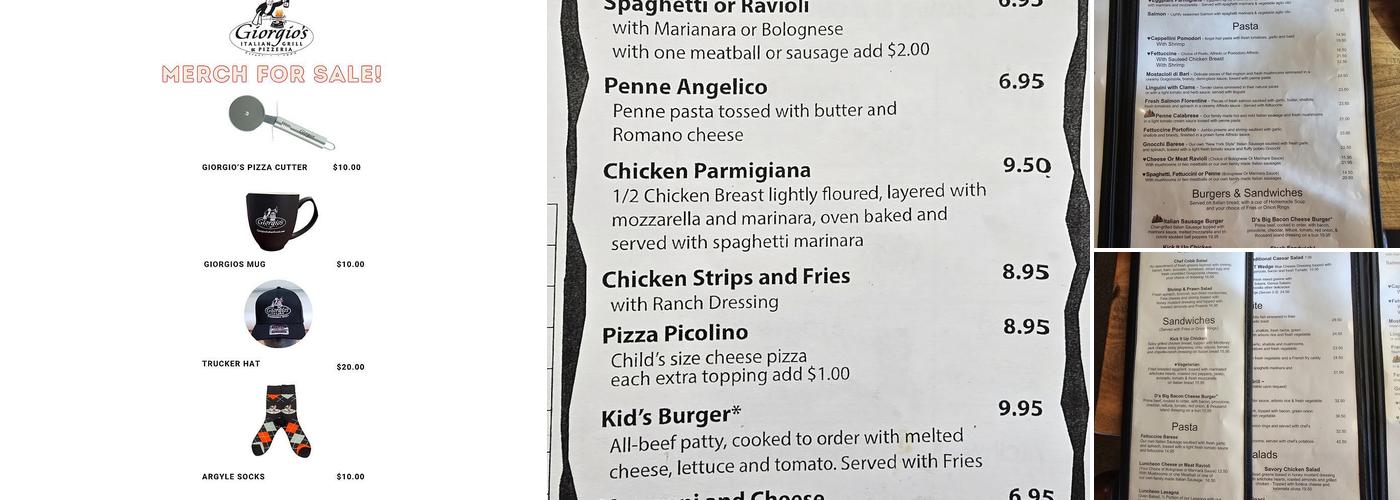 Giorgio's Italian Grill and Pizzeria Menu