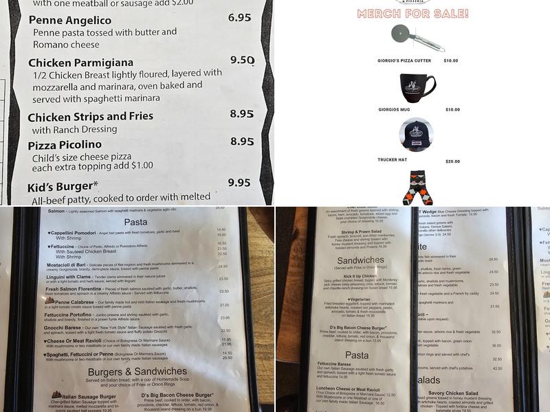 Giorgio's Italian Grill and Pizzeria Menu
