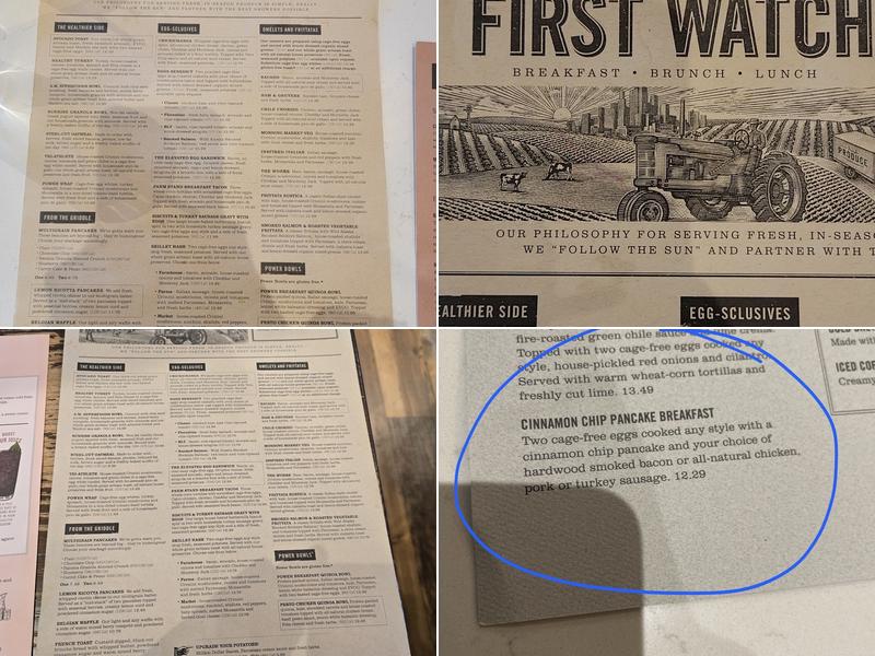 First Watch Menu