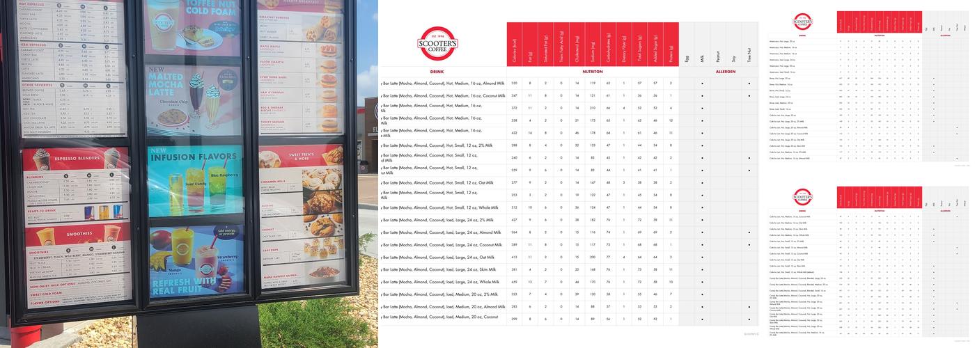 Scooter's Coffee Menu