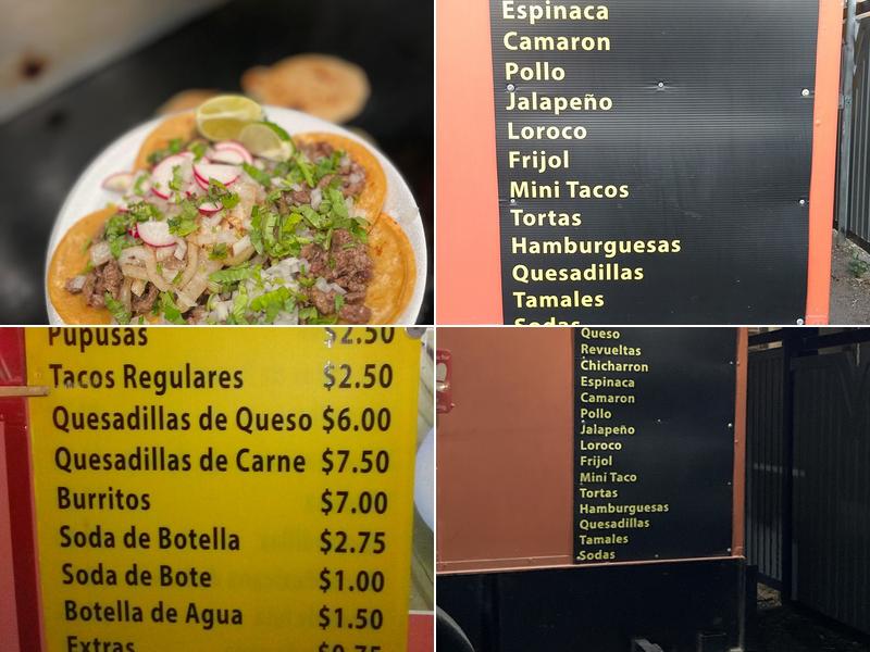 Pupusas Machado Menu