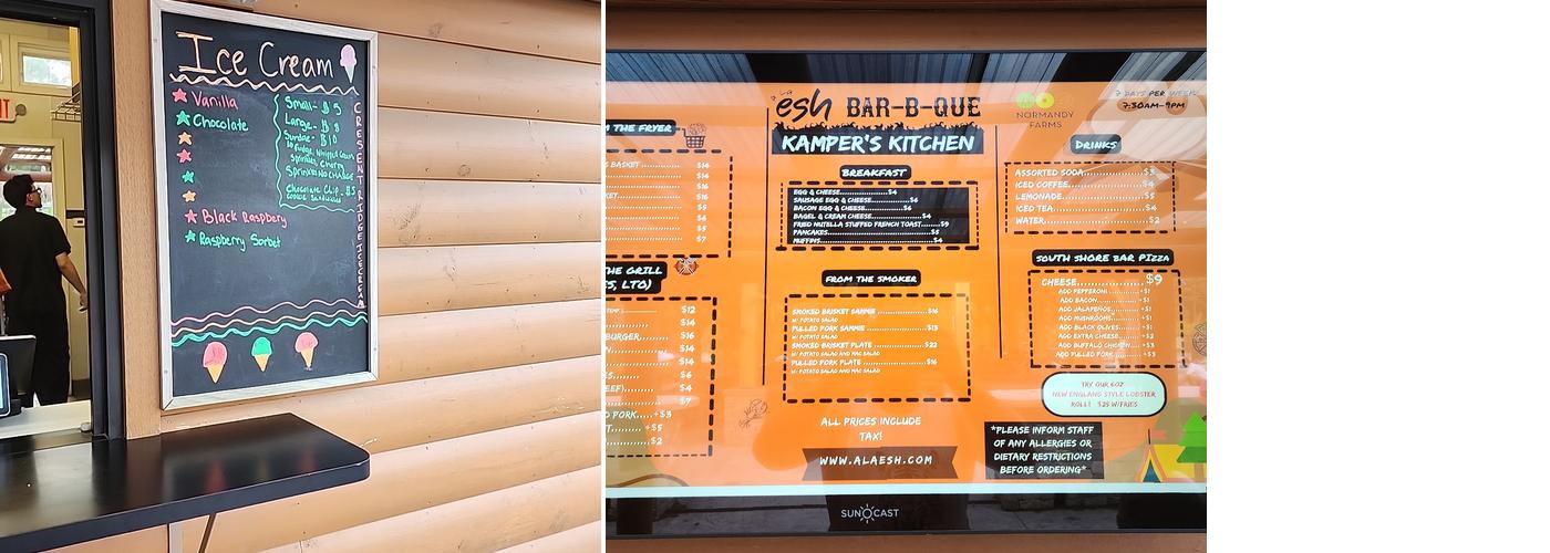 Kampers Kitchen Menu