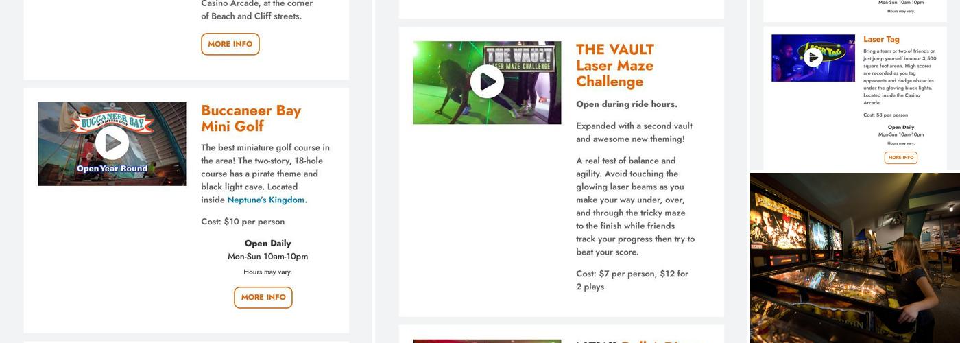 Captain's Game Deck Menu