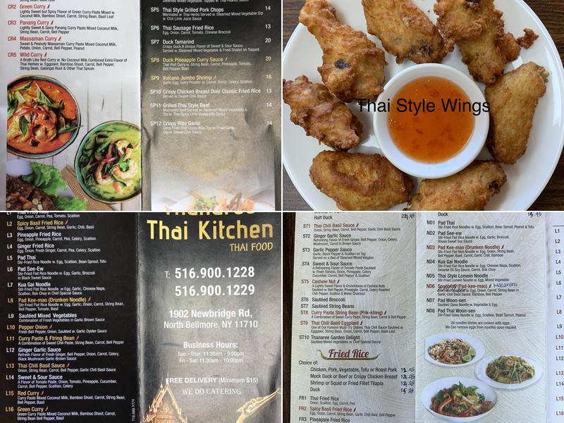 Thanaree Thai Kitchen Menu