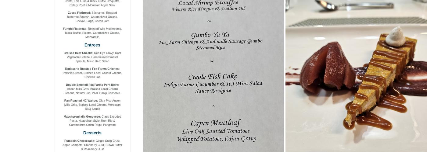 Fowler Dining Room Menu