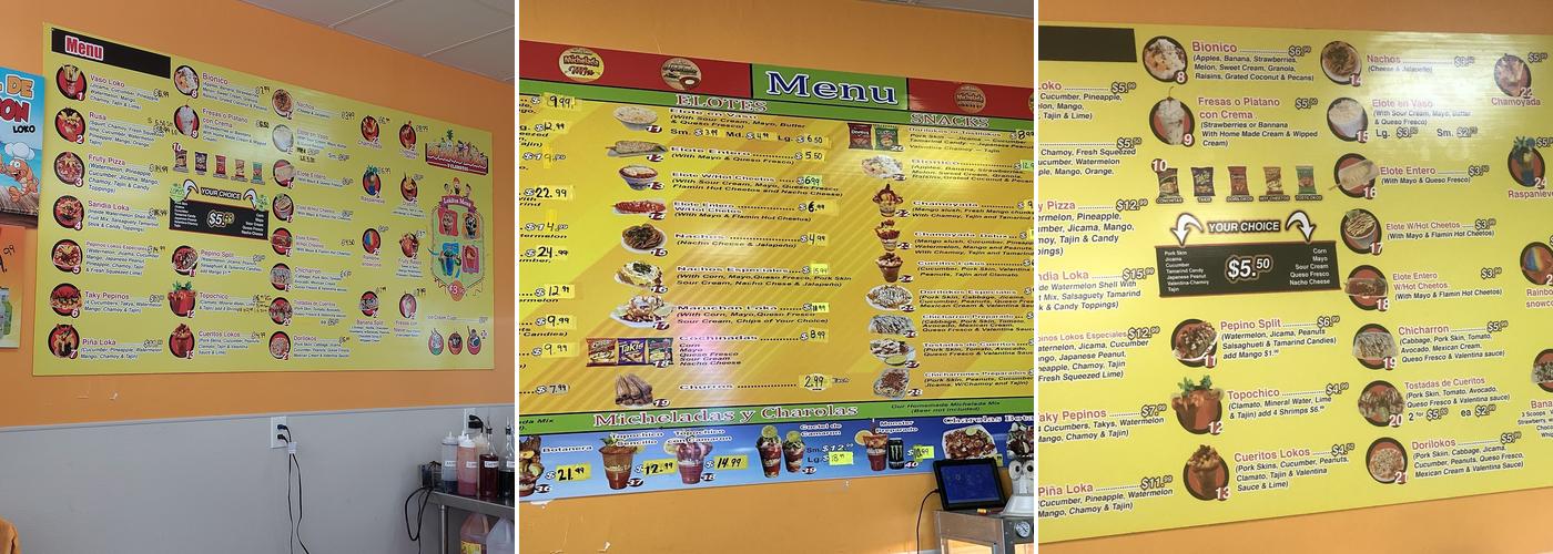 Botanas Lokas in Arlington Menu