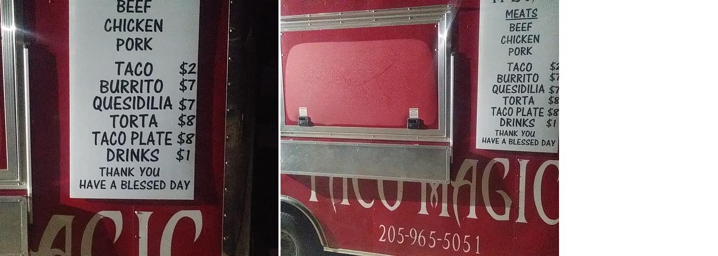 Taco Magic Menu