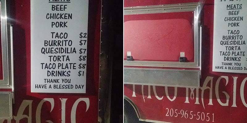 Taco Magic Menu