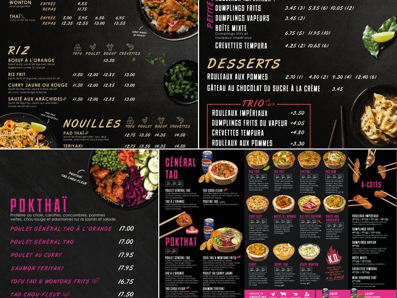 Thaïzone Menu