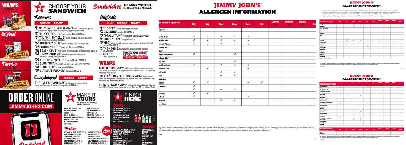 Jimmy John's Menu