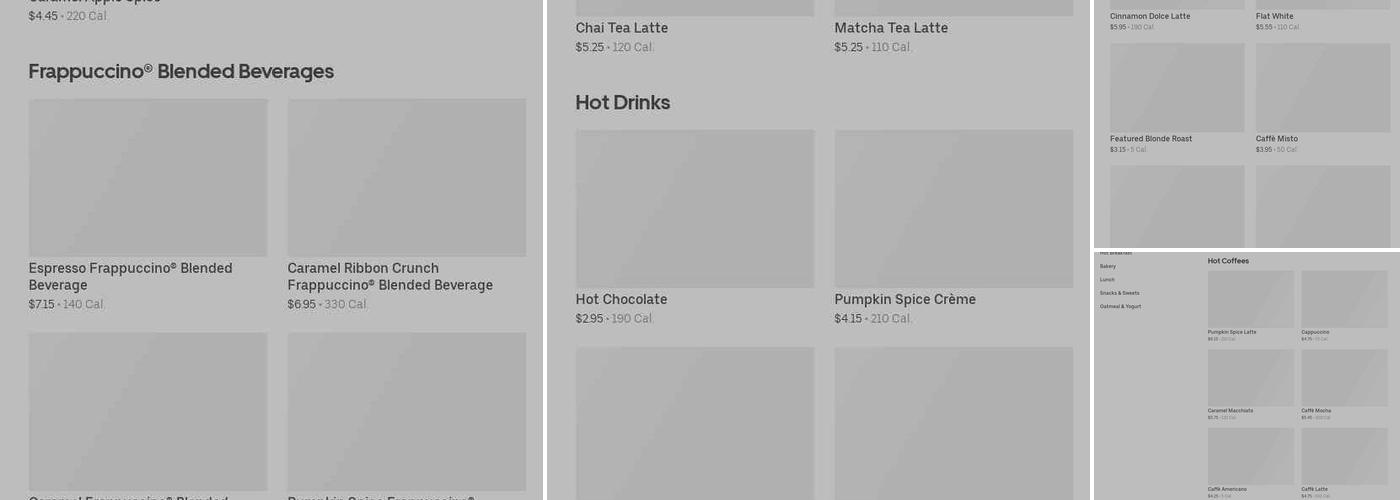 Starbucks Menu