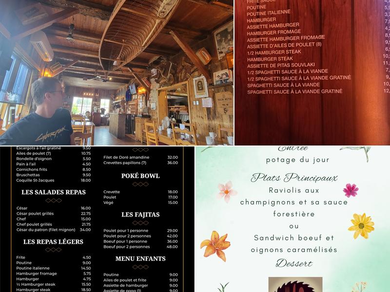 Au Vieux Moulin à Scie Menu