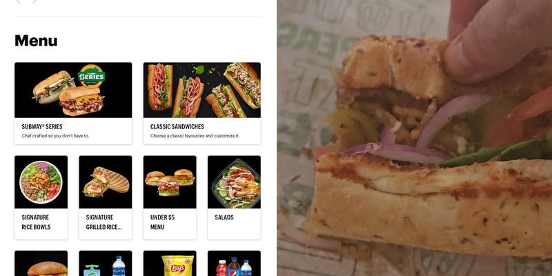 Subway Menu