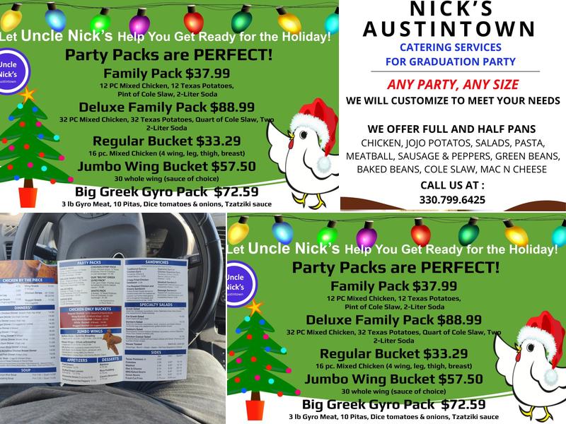 Uncle Nick's Austintown Chicken Menu