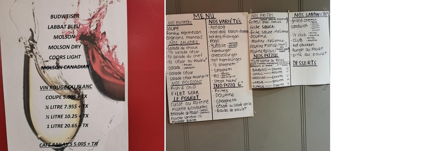 Restaurant Le Relais Enr Menu