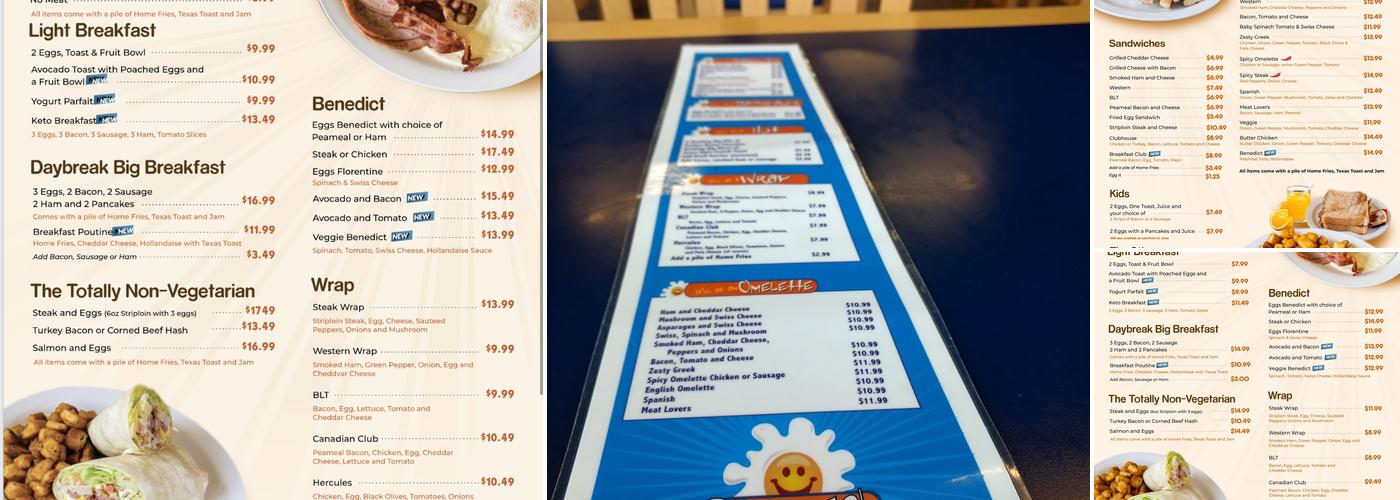 Daybreak Menu
