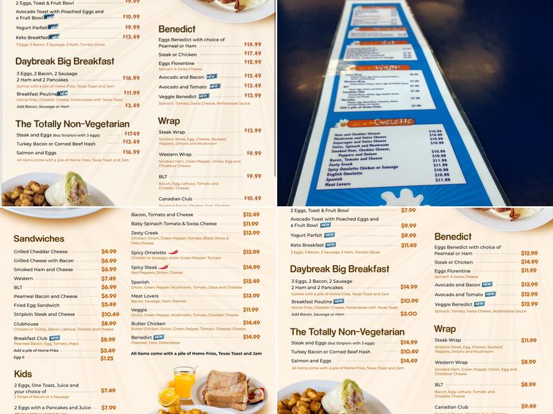 Daybreak Menu