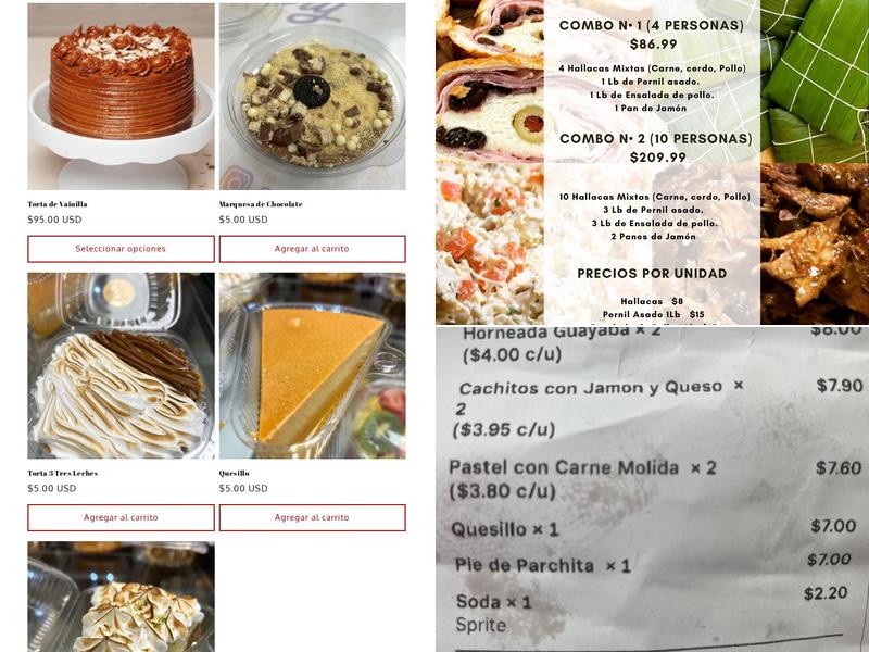 Ticos Bakery Menu