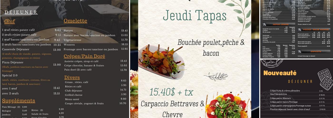 Resto -Bar L’amuse Gueule 2.0 Menu