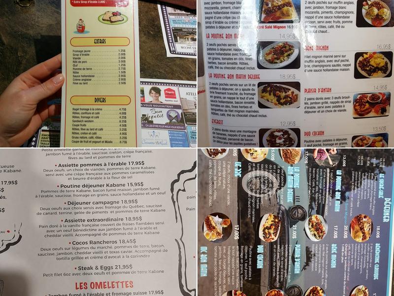 Resto Bon matin Menu