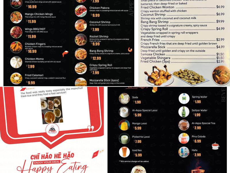 Al Aqsa Chinese Menu