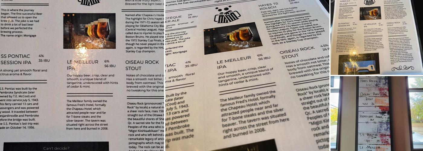 L'Ancienne Banque - Restaurant & Brewpub Menu