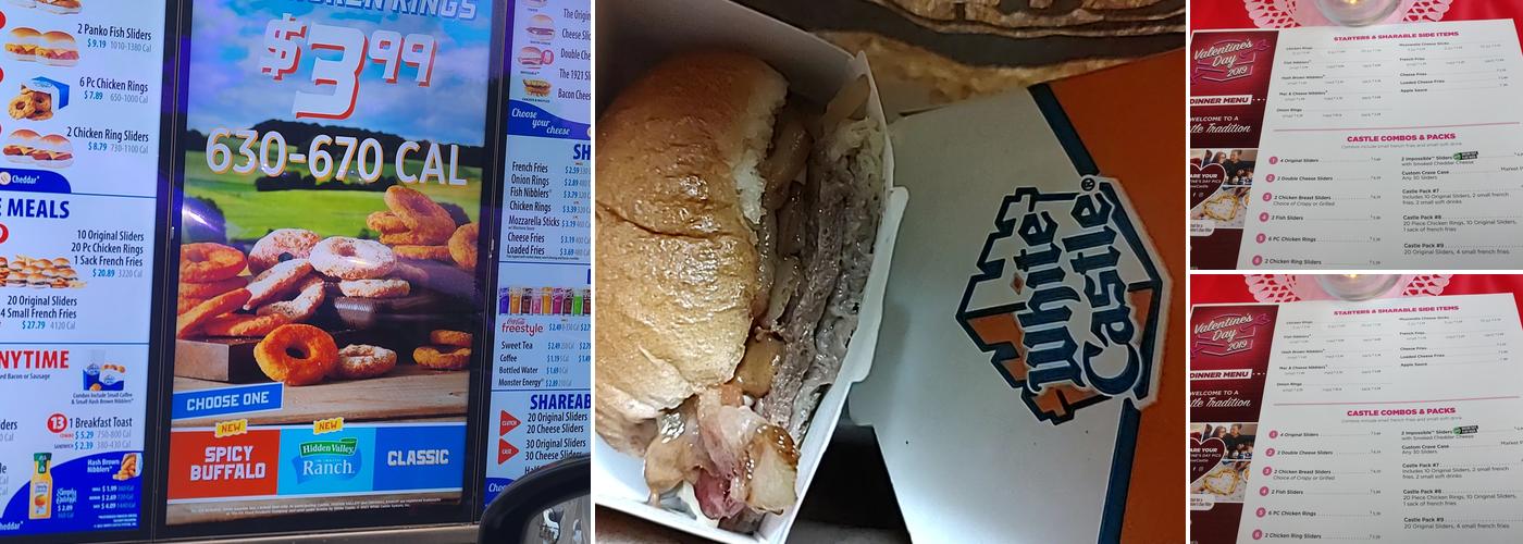 White Castle Menu