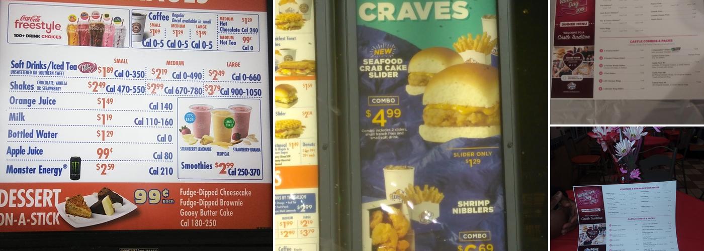 White Castle Menu