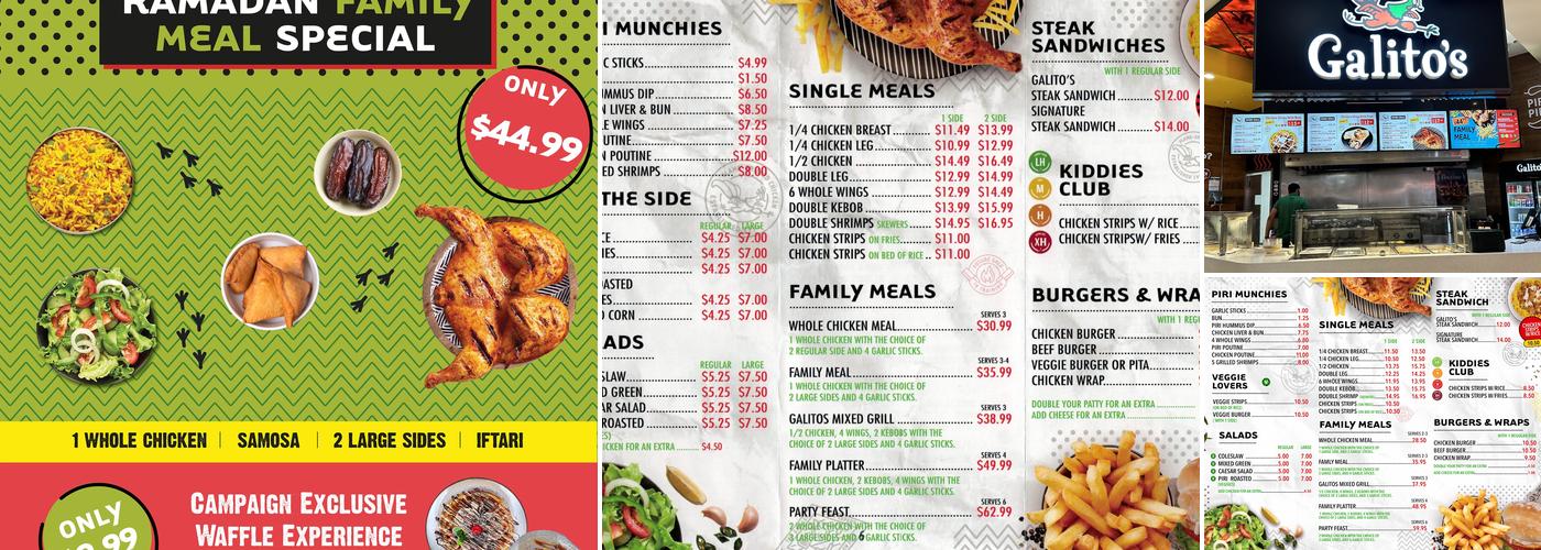Galito's Bramalea Menu