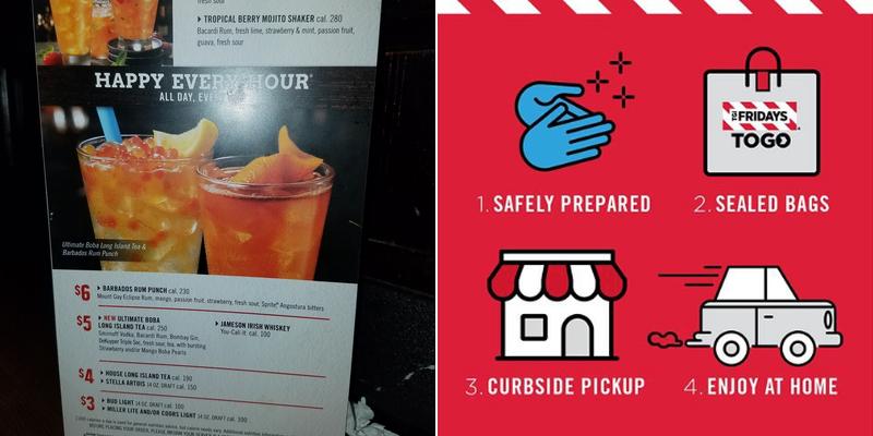TGI Fridays Menu
