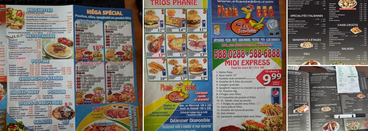 Phanie B.B.Q. Menu