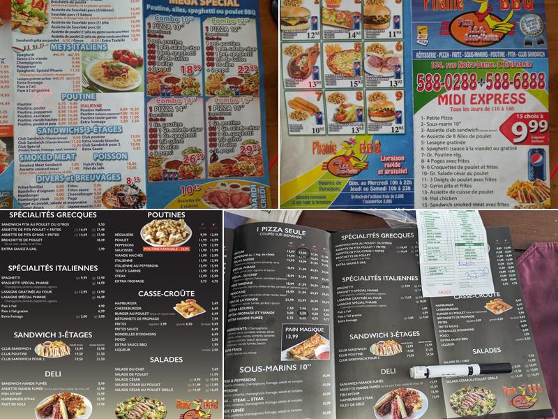 Phanie B.B.Q. Menu